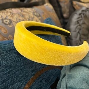 Yellow velvet wide headband NW!!!